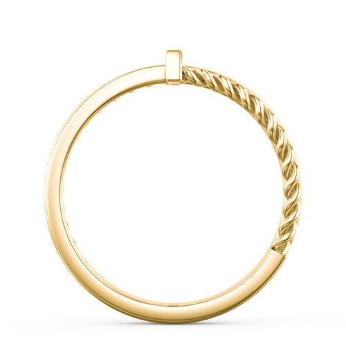 Twisted Cross Ring with Double Band