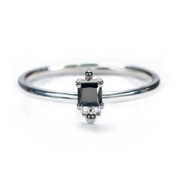Princess Cut Stacking Ring with Accents