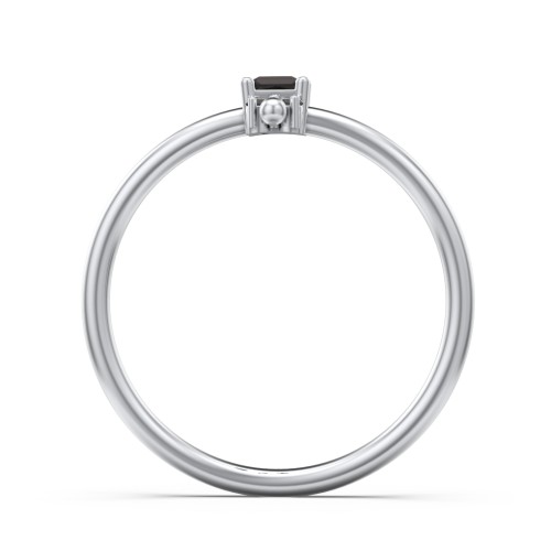Princess Cut Stacking Ring with Accents