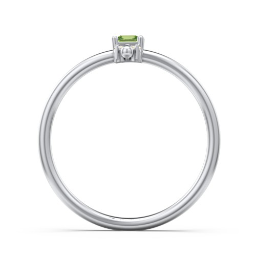 Princess Cut Stacking Ring with Accents