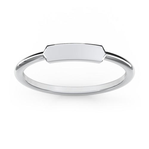 Engravable Bar Sorority Ring – Sterling Silver