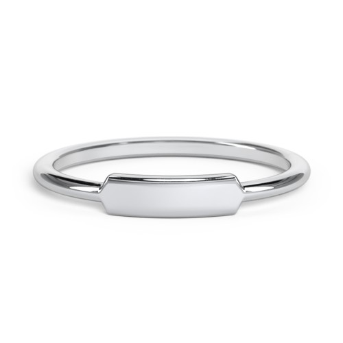 Engravable Bar Sorority Ring – Sterling Silver