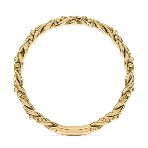 V-Shape Stacking Ring with Twisted Band