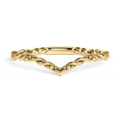V-Shape Stacking Ring with Twisted Band
