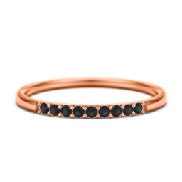 Stackable Band with Accent Gemstones
