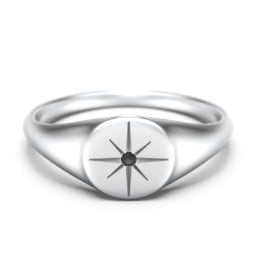 Star Set Signet Ring