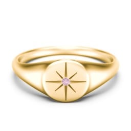 Star Set Signet Ring