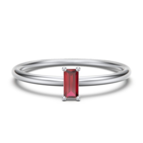 Vertical Baguette Stackable Ring