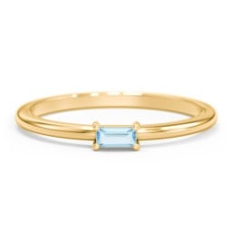 East-West Stackable Baguette Ring