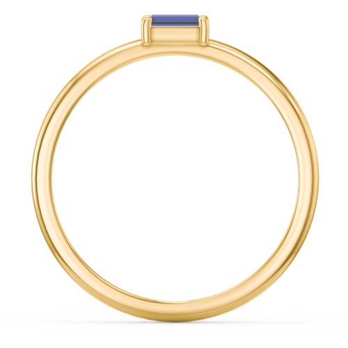 East-West Stackable Baguette Ring