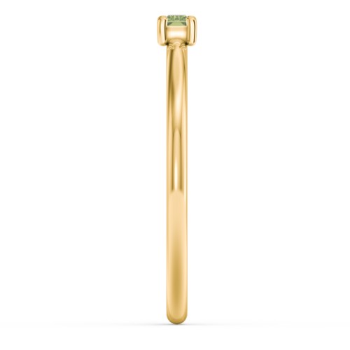 East-West Stackable Baguette Ring – 10K Yellow Gold with Peridot
