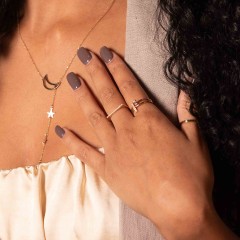 Flat Top Stackable Ring with Accents