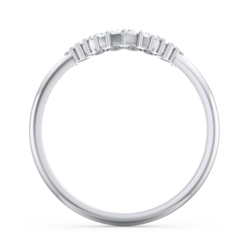 Couples Birthstone Heart Ring – Sterling Silver with Cubic Zirconia