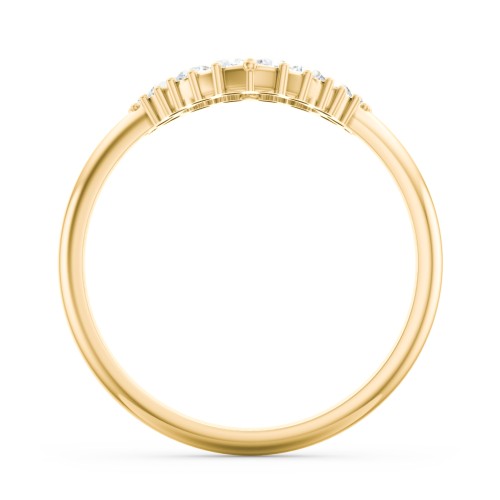 Couples Birthstone Heart Ring – 10K Yellow Gold with Cubic Zirconia