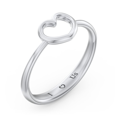 Open Heart Ring – Sterling Silver