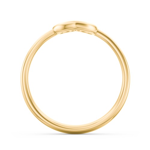 Open Heart Ring – 10K Yellow Gold
