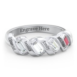 Spiral Baguette Ring