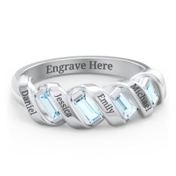 Spiral Baguette Ring