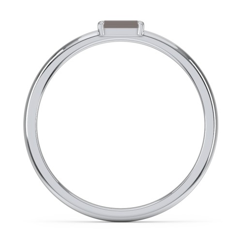 Engravable Baguette Ring with East-West Setting