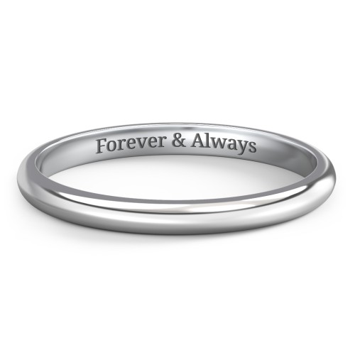 Classic Half Round Wedding Band - 2mm Width – Sterling Silver