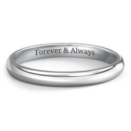 Classic Half Round Wedding Band - 2.5mm Width