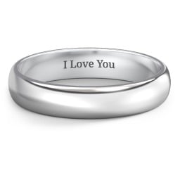 Classic Half Round Wedding Band - 4mm Width