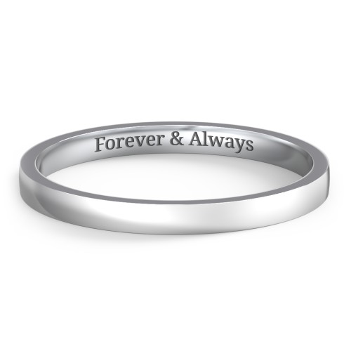 Classic Flat Wedding Band - 2mm Width