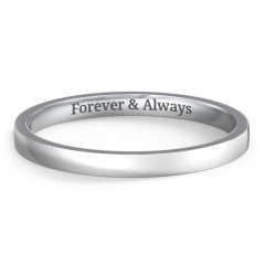 Classic Flat Wedding Band - 2mm Width – Sterling Silver