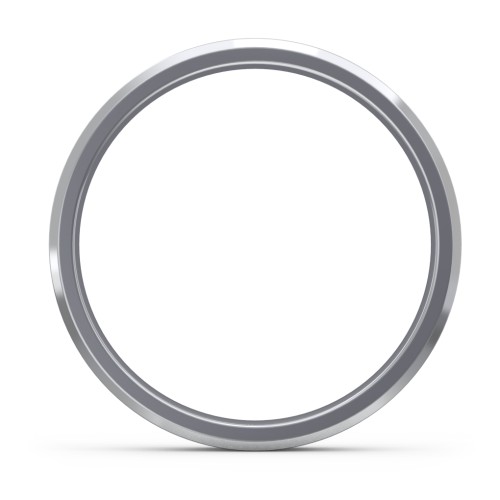 Women’s Beveled Edge Wedding Band – Sterling Silver