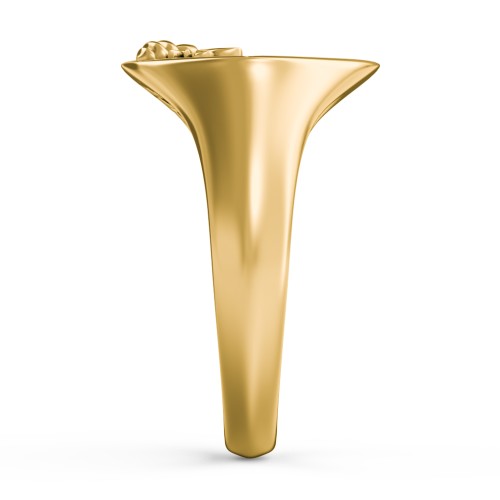 Women’s Bee Signet Ring – 10K Yellow Gold