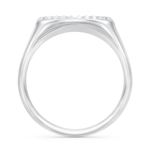 Women’s Sunburst Signet Ring with Birthstone – Sterling Silver with Ruby