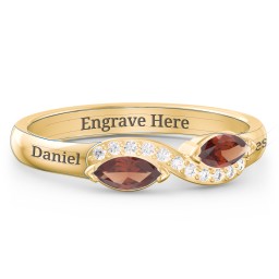 Infinity Marquise Ring with Accents