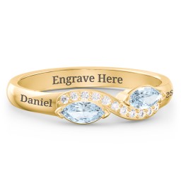 Infinity Marquise Ring with Accents