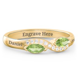 Infinity Marquise Ring with Accents