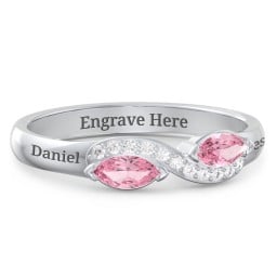 Infinity Marquise Ring with Accents