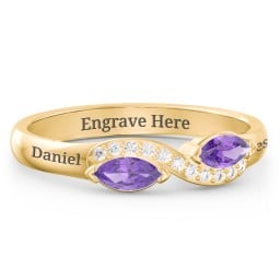 Infinity Marquise Ring with Accents