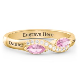 Infinity Marquise Ring with Accents