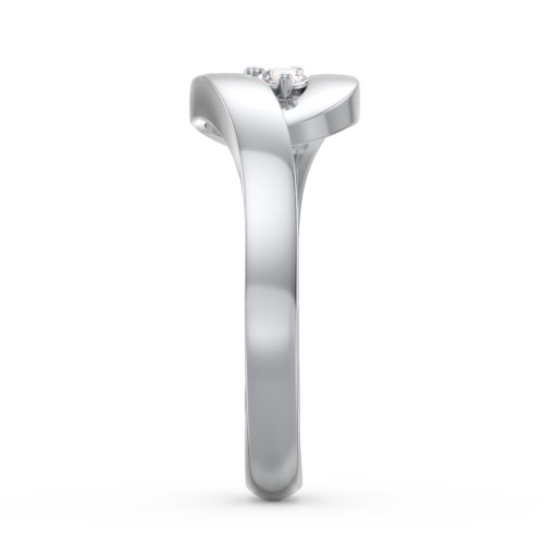 Swirl Double Birthstone Ring – Sterling Silver with Cubic Zirconia