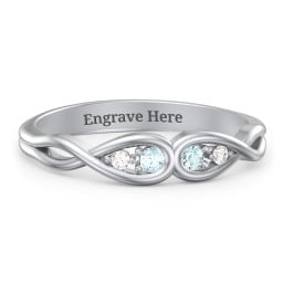 Double Infinity Birthstone Ring with Accents