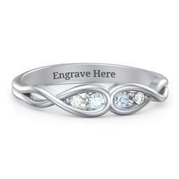Double Infinity Birthstone Ring with Accents