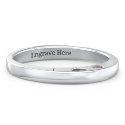 Peekaboo Birthstone Ring with Heart Cut Out