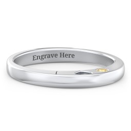 Peekaboo Birthstone Ring with Heart Cut Out