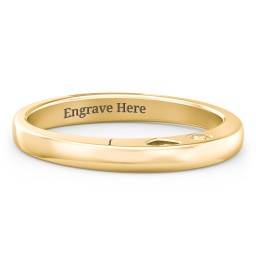 Peekaboo Birthstone Ring with Heart Cut Out in 18K Gold Plated Silver with Citrine