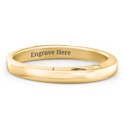Peekaboo Birthstone Ring with Heart Cut Out in 18K Gold Plated Silver with Citrine