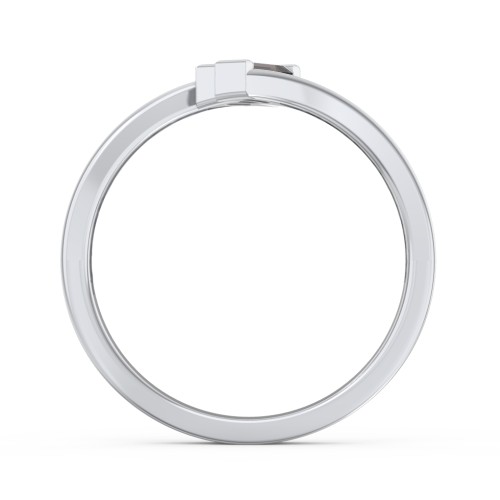 Engravable Slanted Baguette Ring