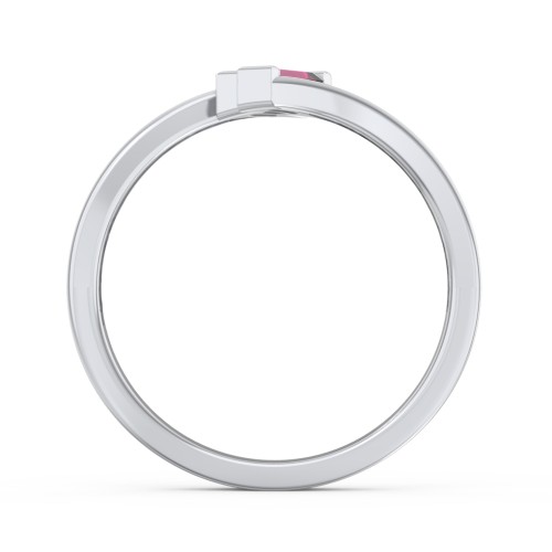 Engravable Slanted Baguette Ring