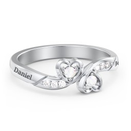 Duo of Hearts Ring