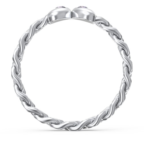 Curb Link Chain Heart Ring