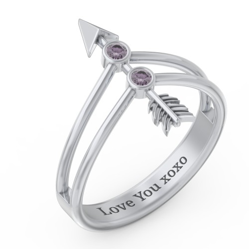 Cupid's Arrow Ring – Sterling Silver with Alexandrite