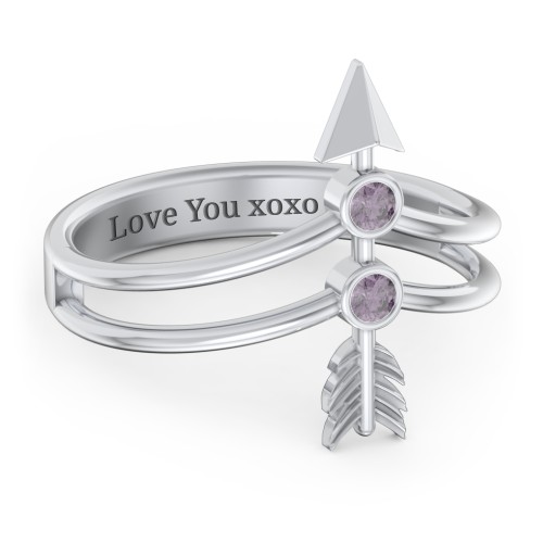 Cupid's Arrow Ring – Sterling Silver with Alexandrite